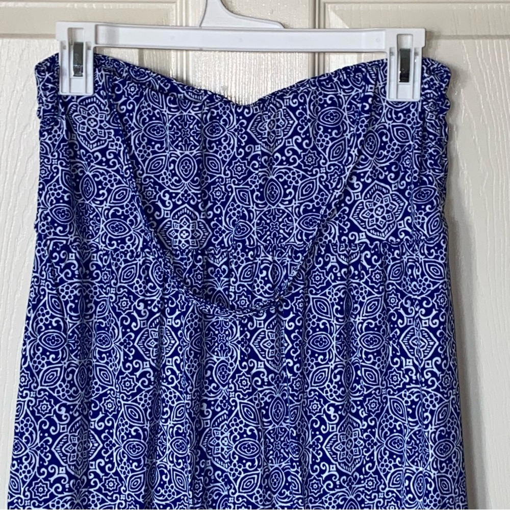 Garnet Hill Blue & White Maxi Dress ☀️ - Picture 2 of 13